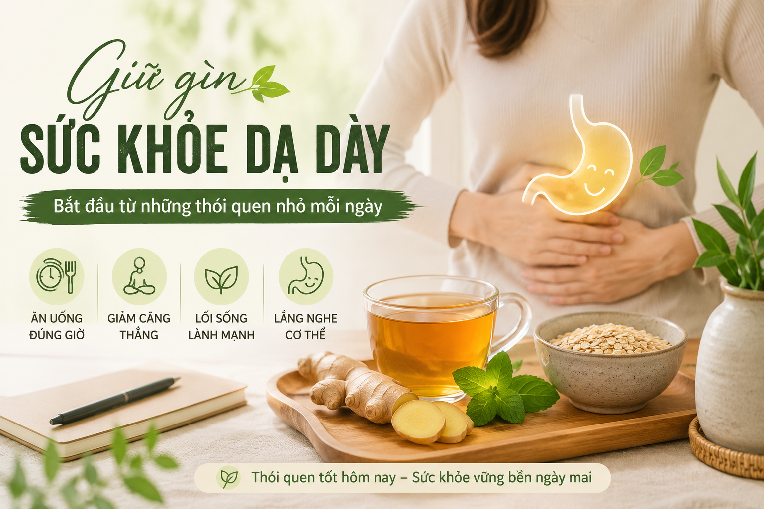 Giữ gìn sức khỏe dạ dày – Bắt đầu từ những thói quen nhỏ mỗi ngày