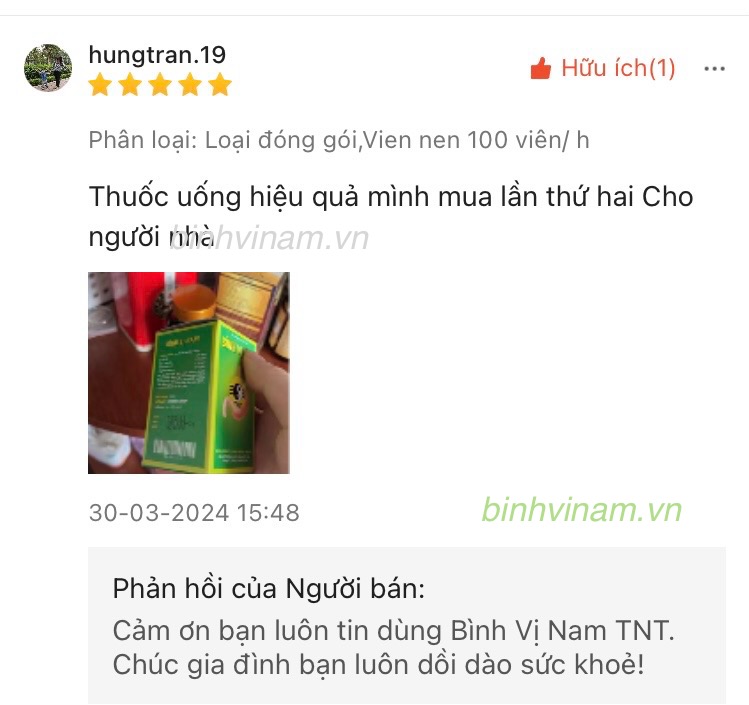Phản hồi khách Bình Vị Nam - hungtran