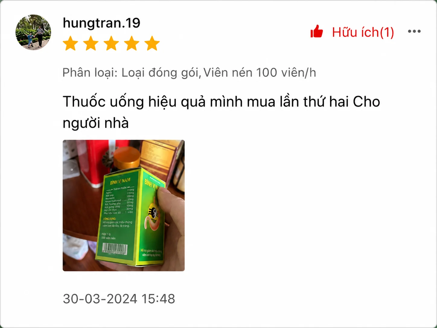 Khách hàng chia sẻ: sản phẩm “uống hiệu quả”