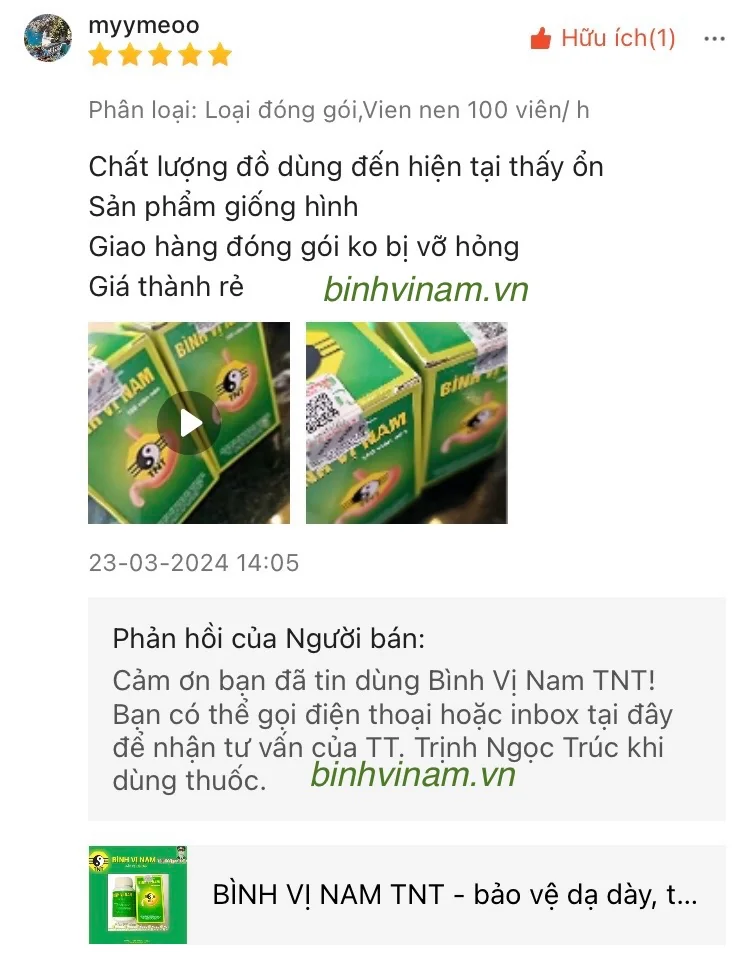 Khách hành chia sẻ Bình Vị Nam - mymeo
