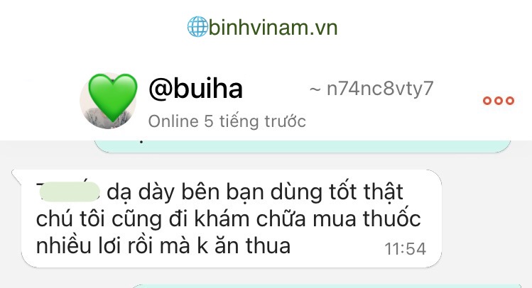 Khách hàng chia sẻ: “Dạ dày bên bạn dùng tốt thật”
