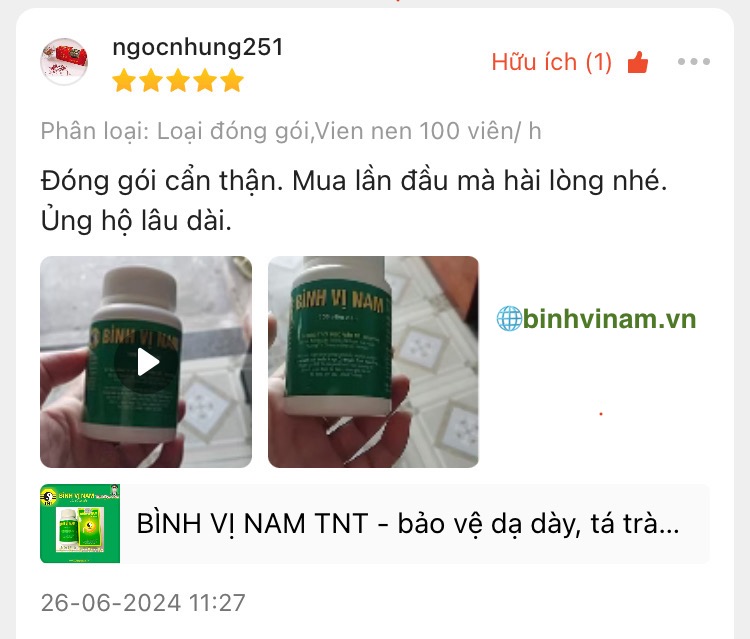 Khách hàng chia sẻ: Hài lòng từ lần mua đầu tiên và những lời động viên dành cho Bình Vị Nam